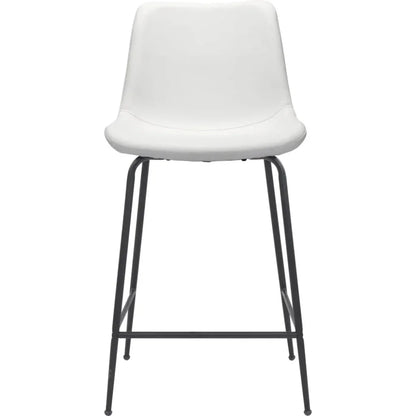 Byron Counter Chair White - LOOMLAN - Zuo Modern - Counter Stools