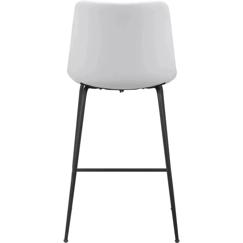 Byron Counter Chair White - LOOMLAN - Zuo Modern - Counter Stools
