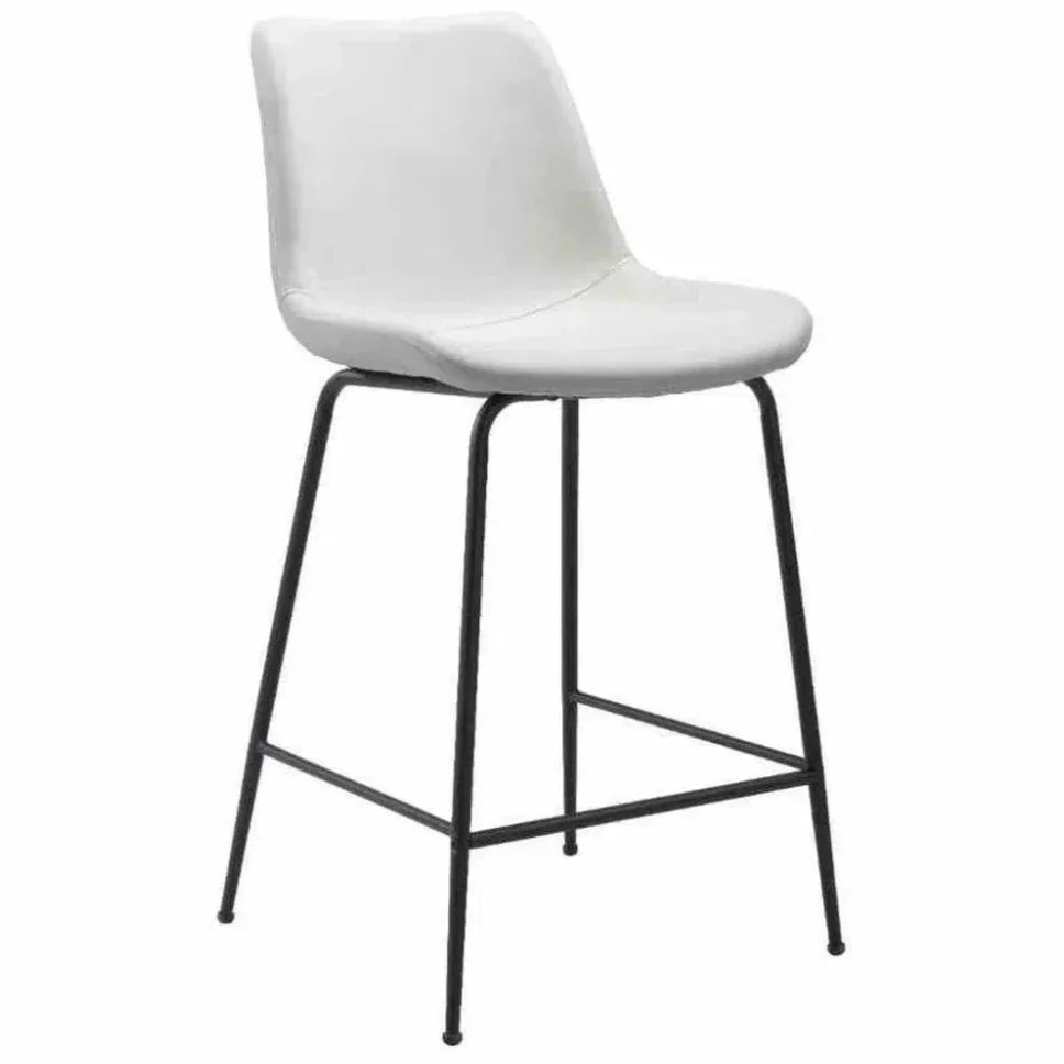 Byron Counter Chair White - LOOMLAN - Zuo Modern - Counter Stools