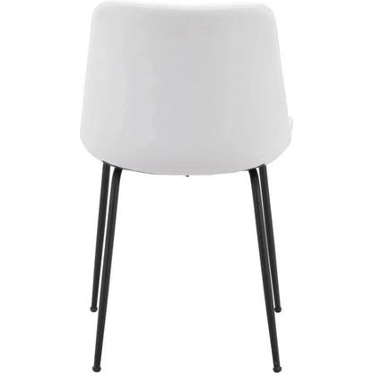 Byron Leather Armless Dining Chair 2PC - LOOMLAN - Zuo Modern - Dining Chairs