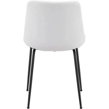 Byron Leather Armless Dining Chair 2PC - LOOMLAN - Zuo Modern - Dining Chairs