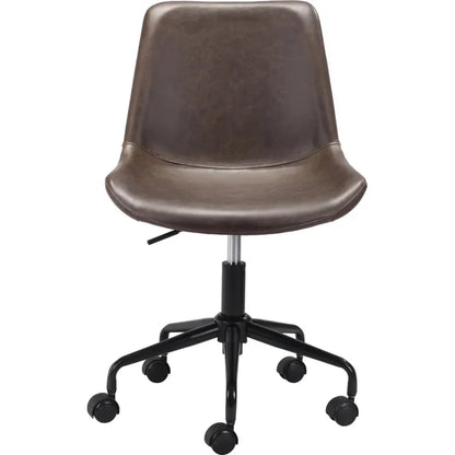 Byron Office Chair Brown-Office Chairs-Zuo Modern-LOOMLAN