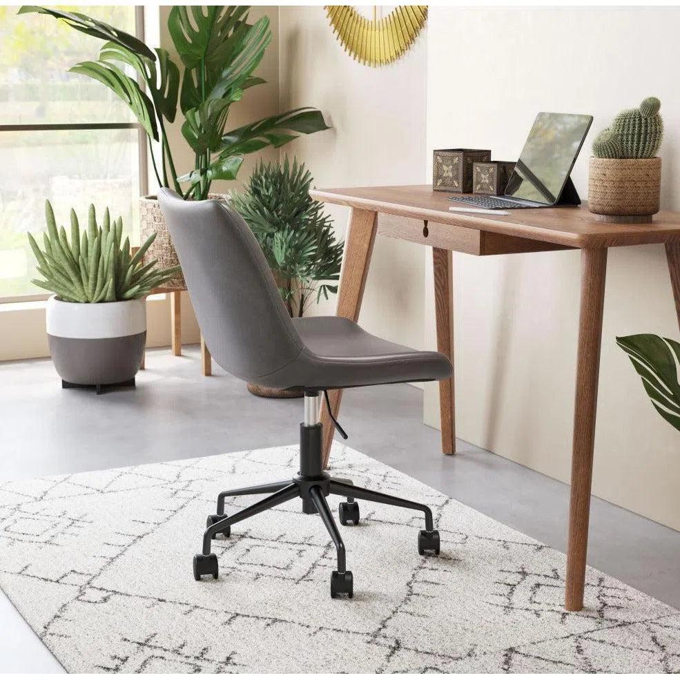Byron Office Chair Gray-Office Chairs-Zuo Modern-LOOMLAN