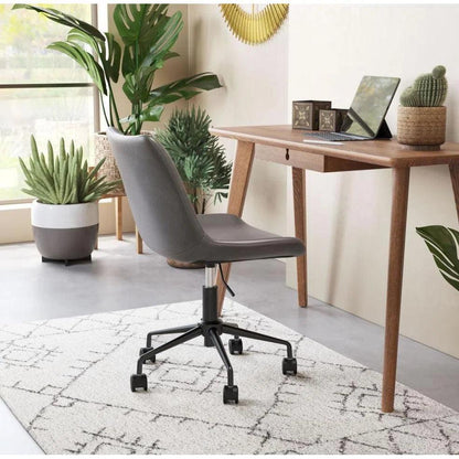 Byron Office Chair Gray-Office Chairs-Zuo Modern-LOOMLAN