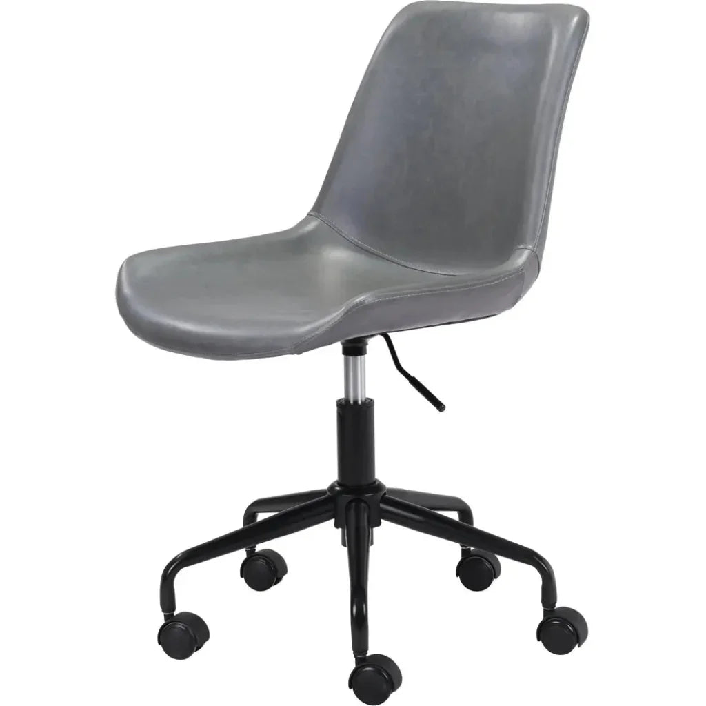 Byron Office Chair Gray-Office Chairs-Zuo Modern-LOOMLAN