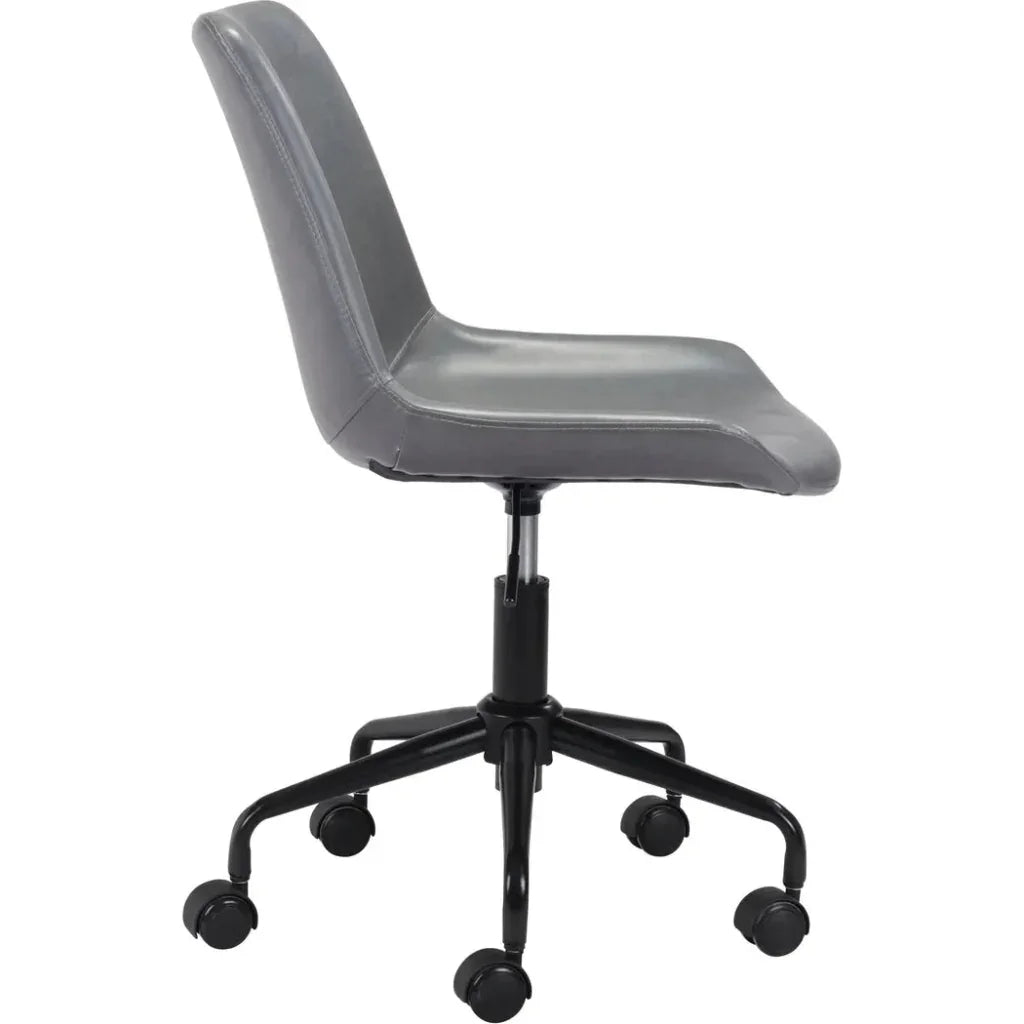 Byron Office Chair Gray-Office Chairs-Zuo Modern-LOOMLAN