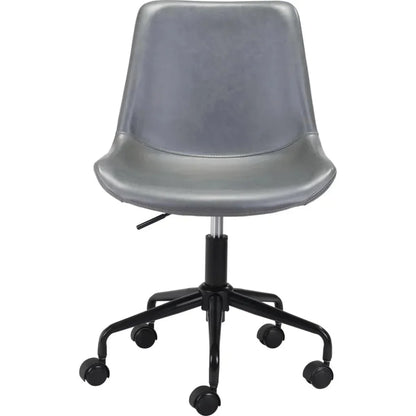 Byron Office Chair Gray-Office Chairs-Zuo Modern-LOOMLAN