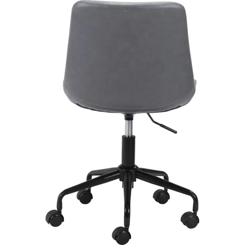 Byron Office Chair Gray-Office Chairs-Zuo Modern-LOOMLAN