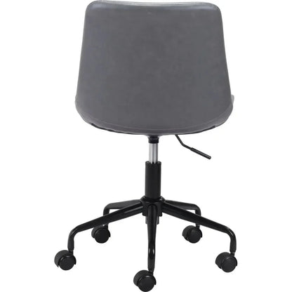 Byron Office Chair Gray-Office Chairs-Zuo Modern-LOOMLAN