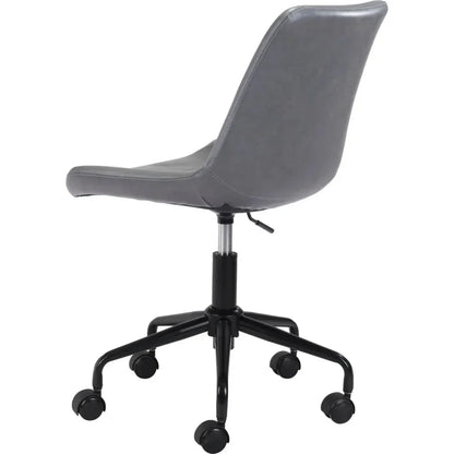 Byron Office Chair Gray-Office Chairs-Zuo Modern-LOOMLAN