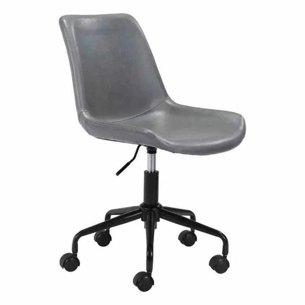 Byron Office Chair Gray-Office Chairs-Zuo Modern-LOOMLAN