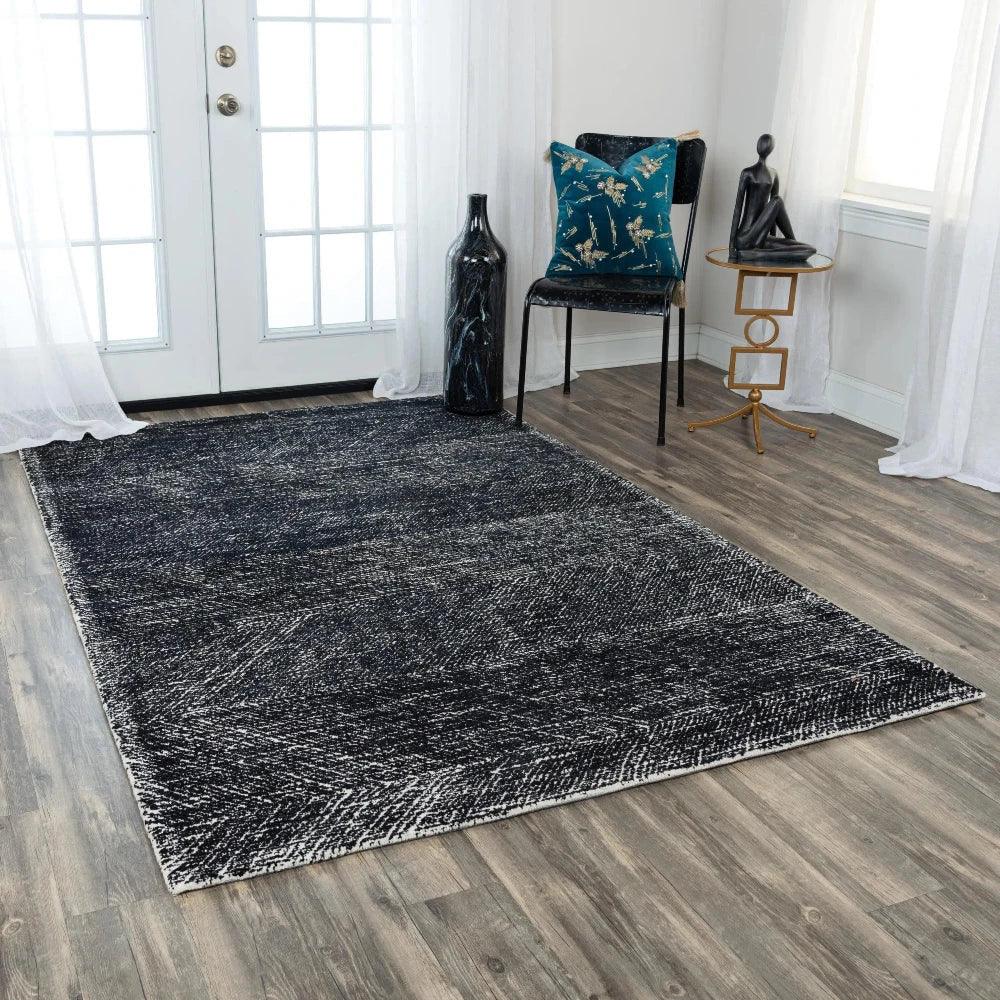 Caca Chevron Black Area Rugs For Living Room - LOOMLAN - LOOMLAN - Area Rugs