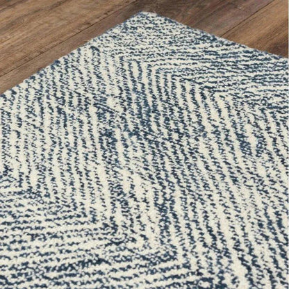 Cacy Chevron Navy Area Rugs For Living Room - LOOMLAN - LOOMLAN - Area Rugs