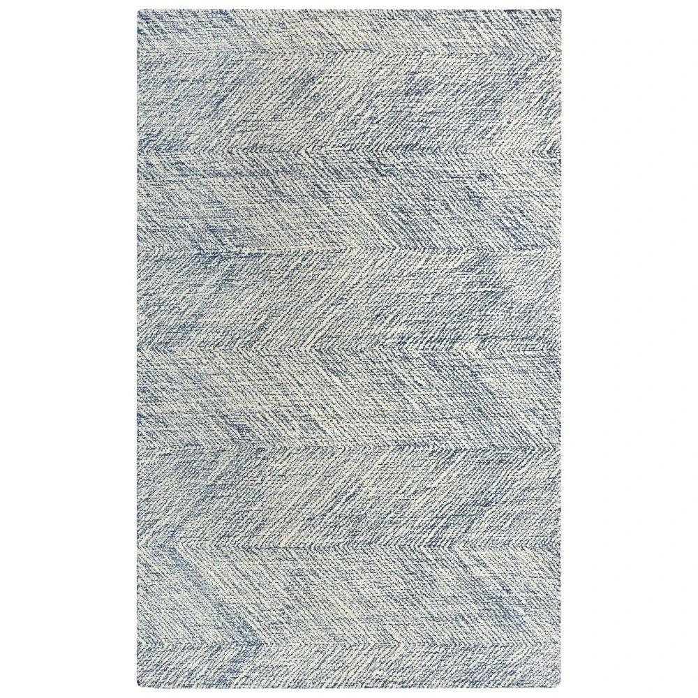 Cacy Chevron Navy Area Rugs For Living Room - LOOMLAN - LOOMLAN - Area Rugs