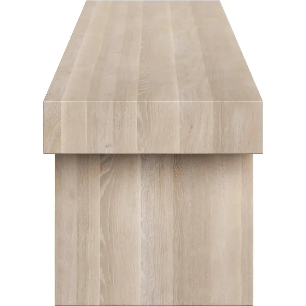 Cadence Bench Solid Light Wash Finish - LOOMLAN - SUNPAN - Bedroom Benches