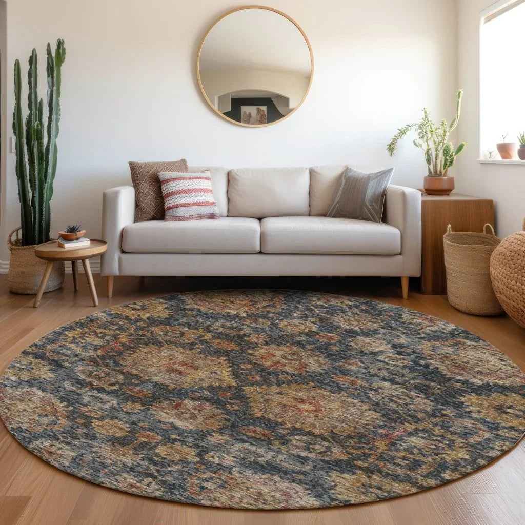 Cadenza Blue Washable Indoor-Outdoor Rug-Outdoor Rugs-LOOMLAN Rugs-LOOMLAN