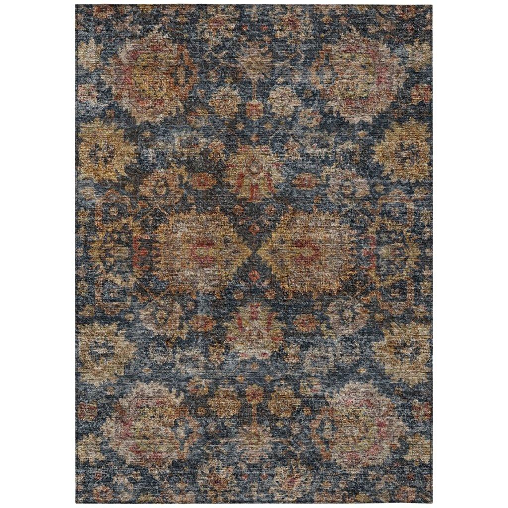 Cadenza Blue Washable Indoor-Outdoor Rug-Outdoor Rugs-LOOMLAN Rugs-2'6" x 3'10"-LOOMLAN