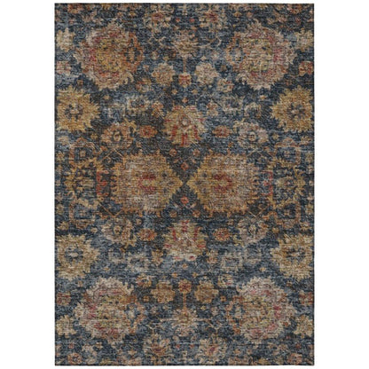 Cadenza Blue Washable Indoor-Outdoor Rug-Outdoor Rugs-LOOMLAN Rugs-2'6" x 3'10"-LOOMLAN