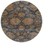 Cadenza Blue Washable Indoor-Outdoor Rug-Outdoor Rugs-LOOMLAN Rugs-8' x 8'-LOOMLAN