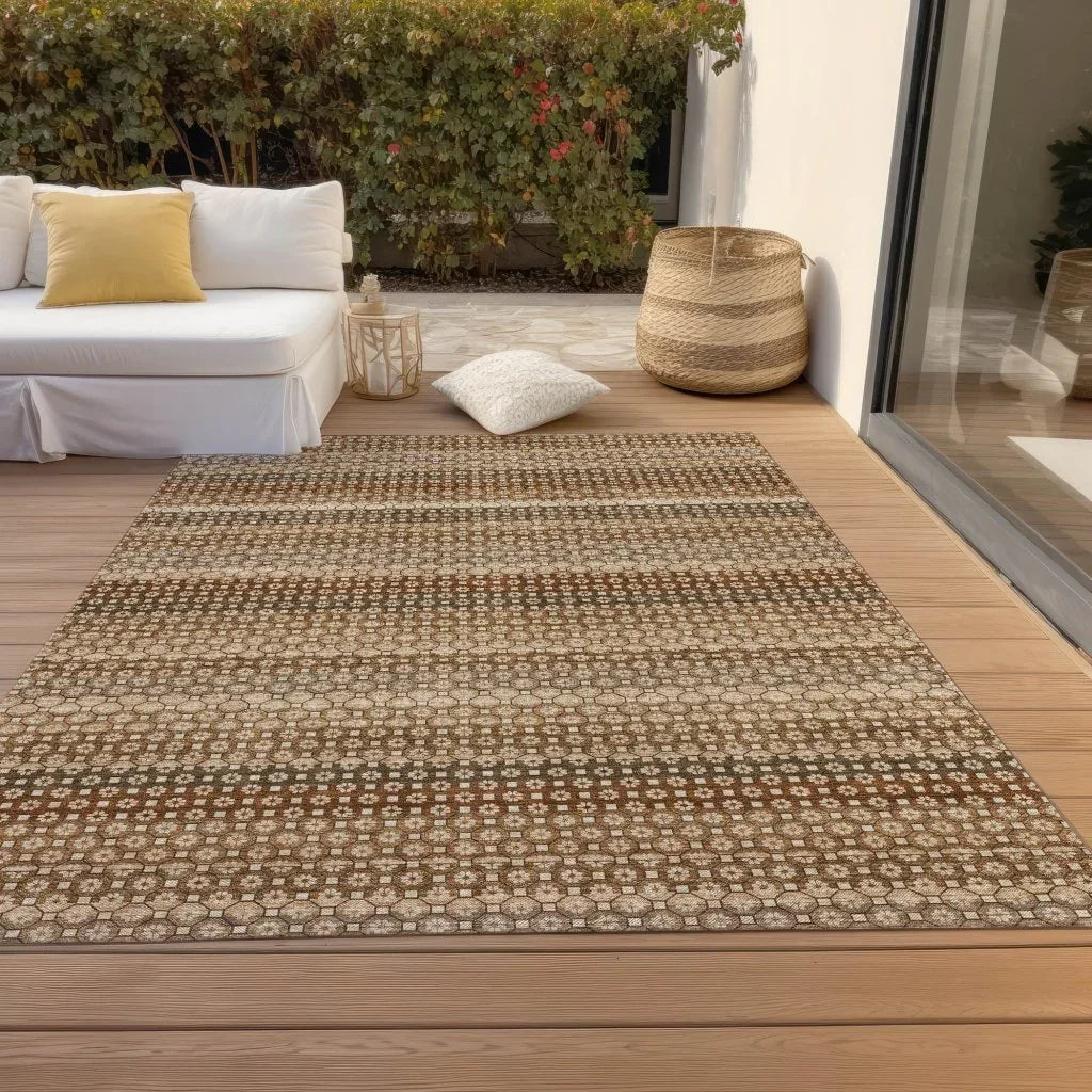 Cadira Orange Washable Indoor - Outdoor Rug - LOOMLAN - LOOMLAN Rugs - Outdoor Rugs