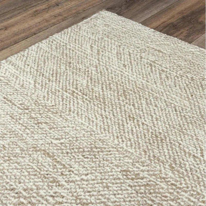 Cado Chevron Tan Area Rugs For Living Room - LOOMLAN - LOOMLAN - Area Rugs