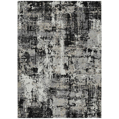 Caelan Black Washable Indoor-Outdoor Rug-Outdoor Rugs-LOOMLAN Rugs-2'6" x 3'10"-LOOMLAN
