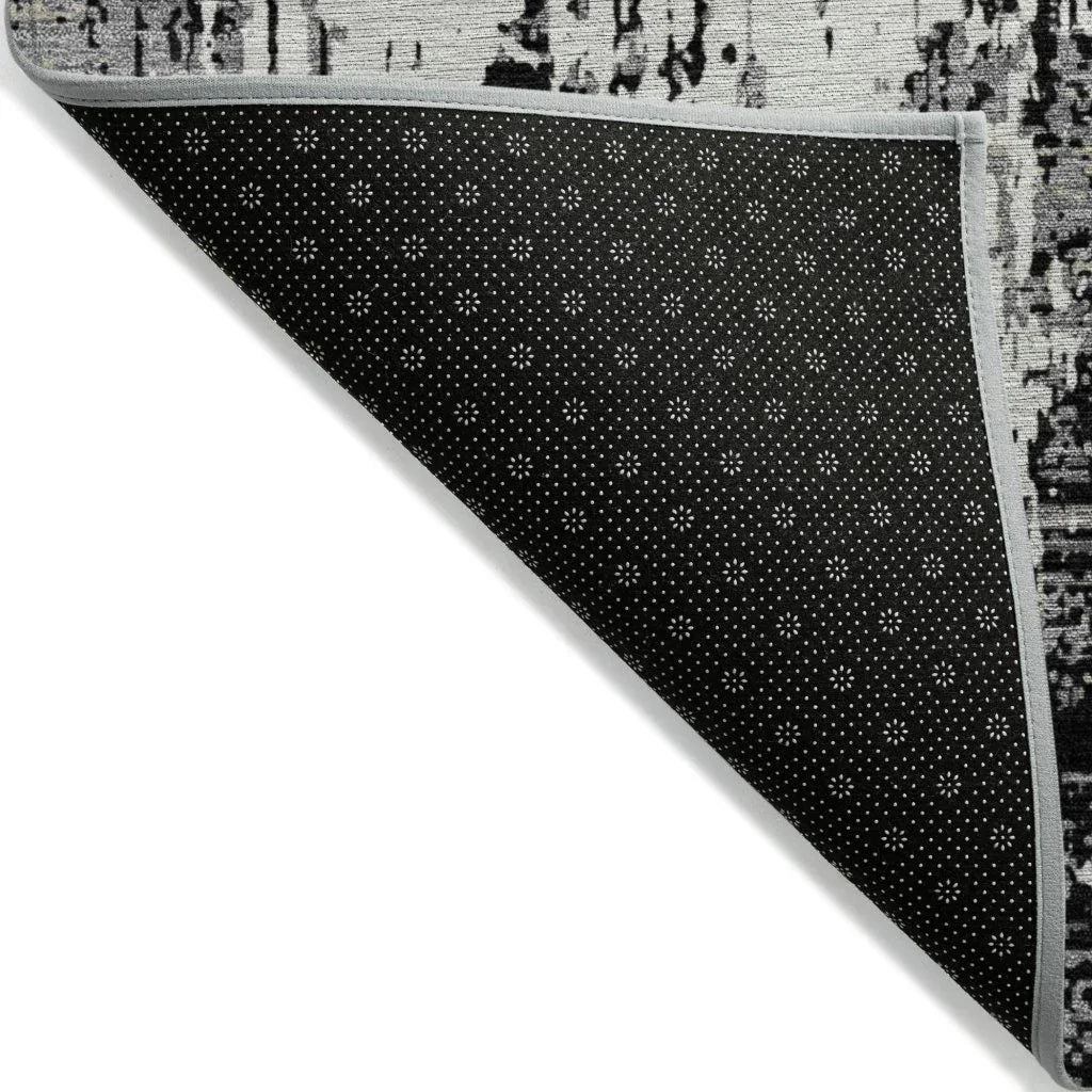 Caelan Black Washable Indoor-Outdoor Rug-Outdoor Rugs-LOOMLAN Rugs-LOOMLAN