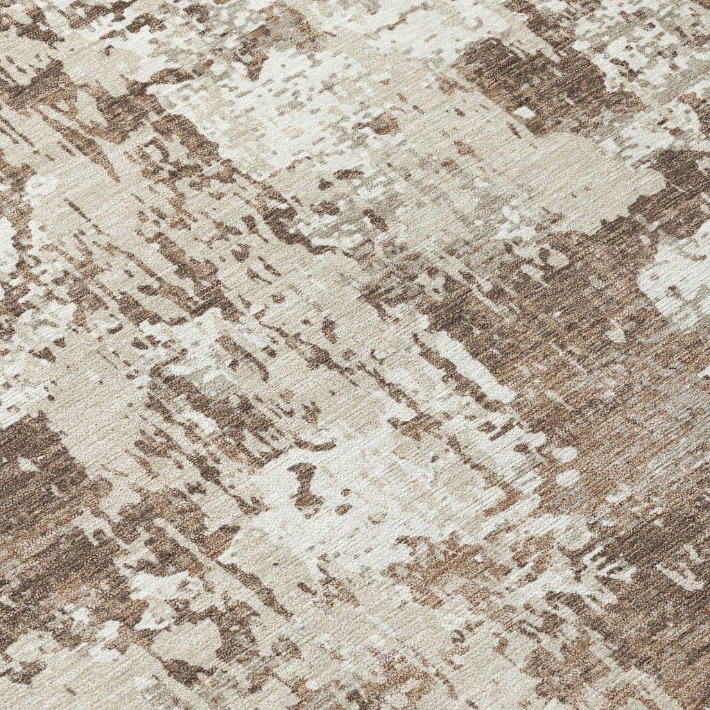 Caelan Brown Washable Indoor-Outdoor Rug-Outdoor Rugs-LOOMLAN Rugs-LOOMLAN