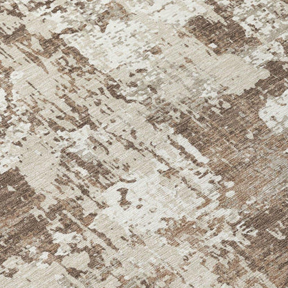 Caelan Brown Washable Indoor-Outdoor Rug-Outdoor Rugs-LOOMLAN Rugs-LOOMLAN