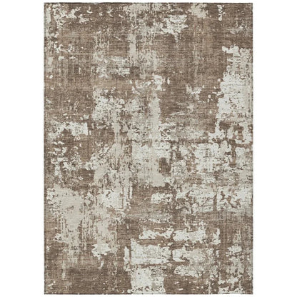 Caelan Brown Washable Indoor-Outdoor Rug-Outdoor Rugs-LOOMLAN Rugs-2'6" x 3'10"-LOOMLAN