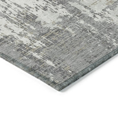 Caelan Gray Washable Indoor-Outdoor Rug-Outdoor Rugs-LOOMLAN Rugs-LOOMLAN