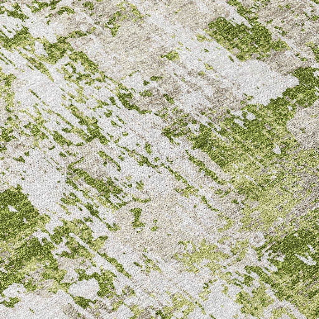 Caelan Green Washable Indoor-Outdoor Rug-Outdoor Rugs-LOOMLAN Rugs-LOOMLAN