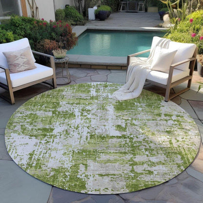 Caelan Green Washable Indoor-Outdoor Rug-Outdoor Rugs-LOOMLAN Rugs-LOOMLAN