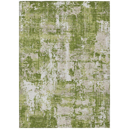 Caelan Green Washable Indoor-Outdoor Rug-Outdoor Rugs-LOOMLAN Rugs-2'6" x 3'10"-LOOMLAN