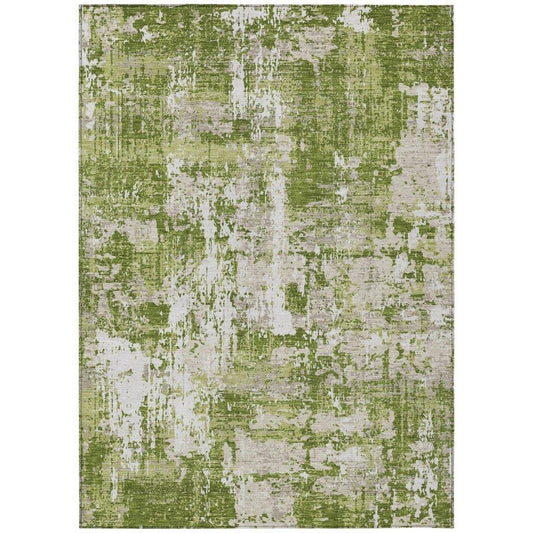 Caelan Green Washable Indoor-Outdoor Rug-Outdoor Rugs-LOOMLAN Rugs-2'6" x 3'10"-LOOMLAN