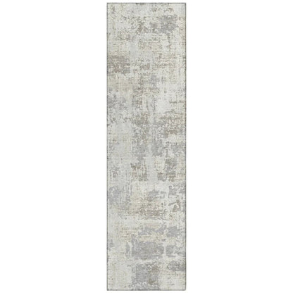 Caelan Ivory Washable Indoor-Outdoor Rug-Outdoor Rugs-LOOMLAN Rugs-2'3" x 7'6"-LOOMLAN