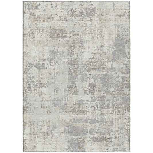 Caelan Ivory Washable Indoor-Outdoor Rug-Outdoor Rugs-LOOMLAN Rugs-2'6" x 3'10"-LOOMLAN