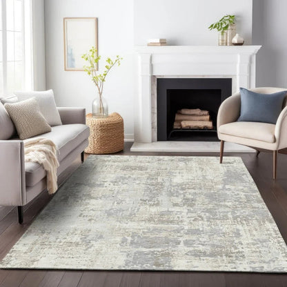 Caelan Ivory Washable Indoor-Outdoor Rug-Outdoor Rugs-LOOMLAN Rugs-LOOMLAN