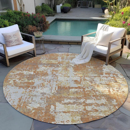 Caelan Orange Washable Indoor-Outdoor Rug-Outdoor Rugs-LOOMLAN Rugs-LOOMLAN