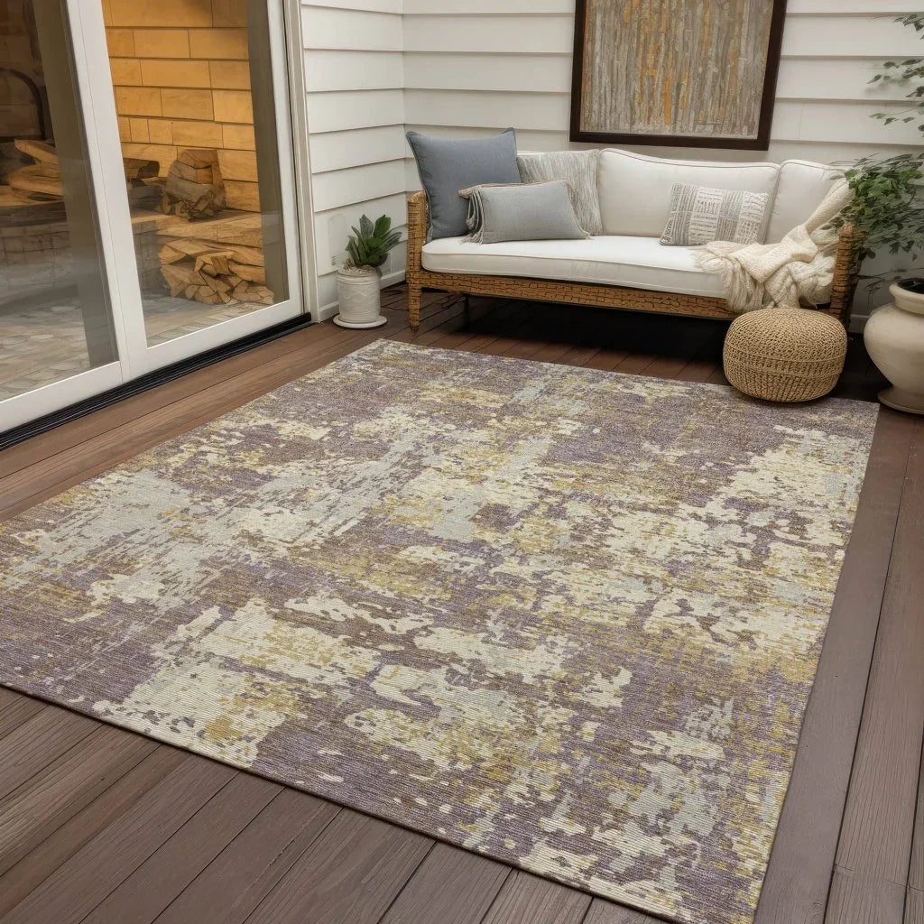 Caelan Purple Washable Indoor-Outdoor Rug-Outdoor Rugs-LOOMLAN Rugs-LOOMLAN