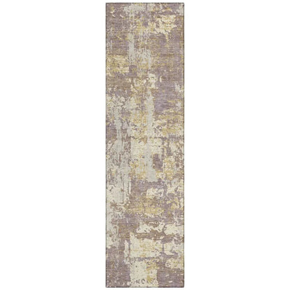 Caelan Purple Washable Indoor-Outdoor Rug-Outdoor Rugs-LOOMLAN Rugs-2'3" x 7'6"-LOOMLAN