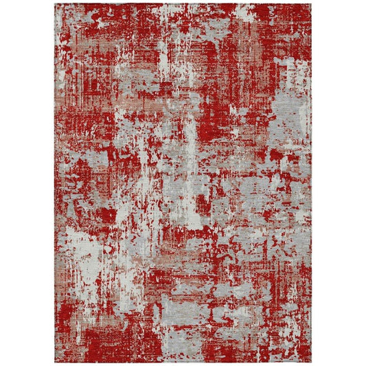 Caelan Red Washable Indoor-Outdoor Rug-Outdoor Rugs-LOOMLAN Rugs-2'6" x 3'10"-LOOMLAN