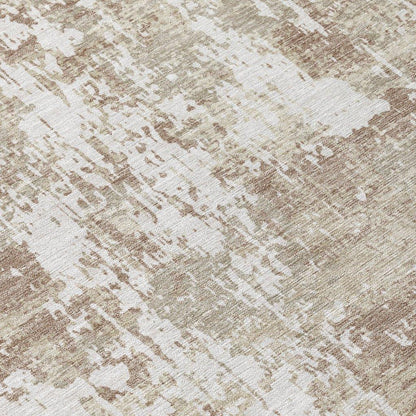 Caelan Taupe Washable Indoor-Outdoor Rug-Outdoor Rugs-LOOMLAN Rugs-LOOMLAN