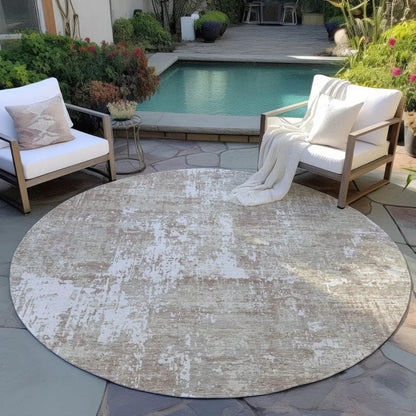Caelan Taupe Washable Indoor-Outdoor Rug-Outdoor Rugs-LOOMLAN Rugs-LOOMLAN