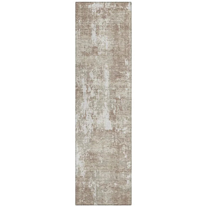 Caelan Taupe Washable Indoor-Outdoor Rug-Outdoor Rugs-LOOMLAN Rugs-2'3" x 7'6"-LOOMLAN