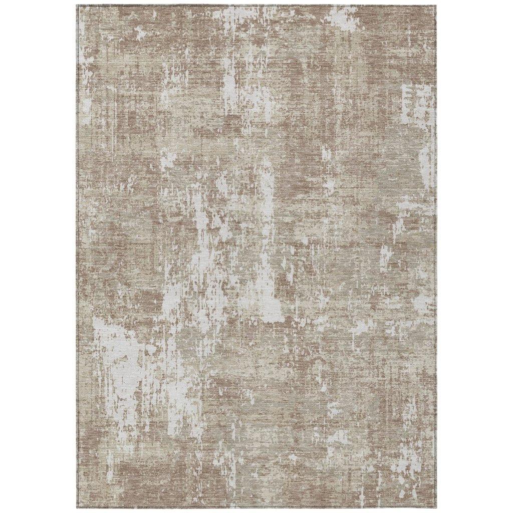 Caelan Taupe Washable Indoor-Outdoor Rug-Outdoor Rugs-LOOMLAN Rugs-2'6" x 3'10"-LOOMLAN
