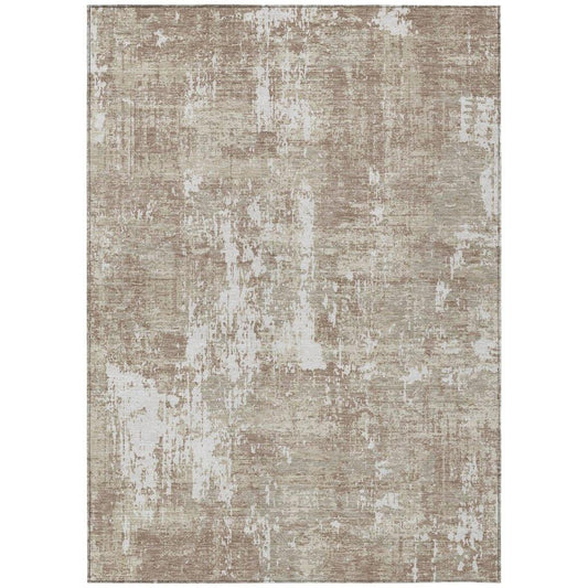 Caelan Taupe Washable Indoor-Outdoor Rug-Outdoor Rugs-LOOMLAN Rugs-2'6" x 3'10"-LOOMLAN