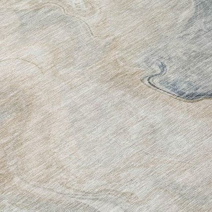 Caelanor Brown Washable Indoor - Outdoor Rug - LOOMLAN - LOOMLAN Rugs - Outdoor Rugs