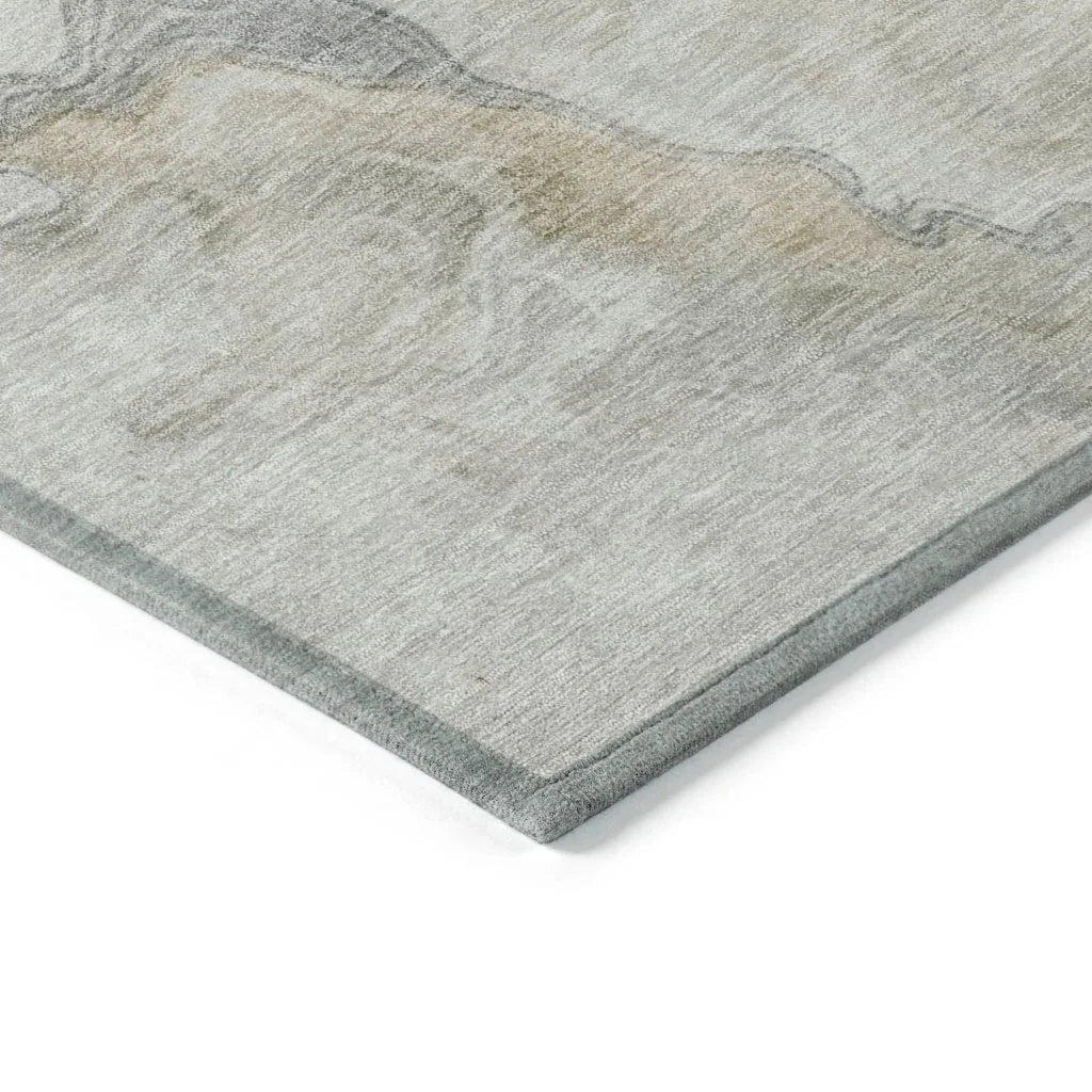 Caelanor Brown Washable Indoor - Outdoor Rug - LOOMLAN - LOOMLAN Rugs - Outdoor Rugs