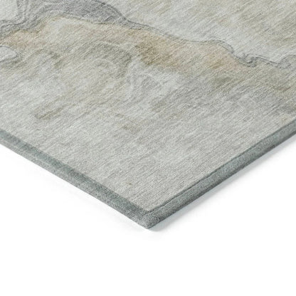 Caelanor Brown Washable Indoor - Outdoor Rug - LOOMLAN - LOOMLAN Rugs - Outdoor Rugs